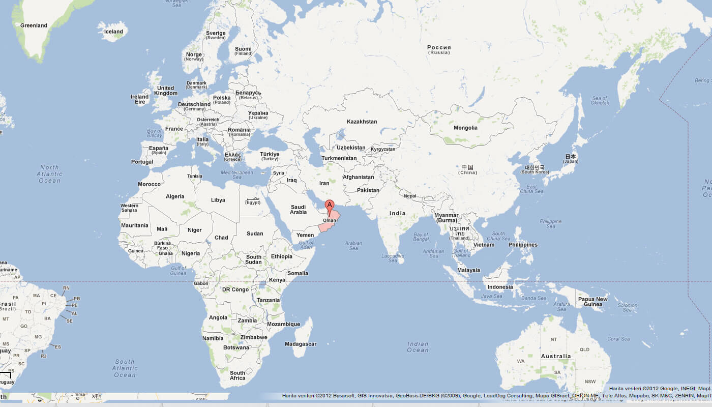 Oman Map Oman Map Of Oman World 